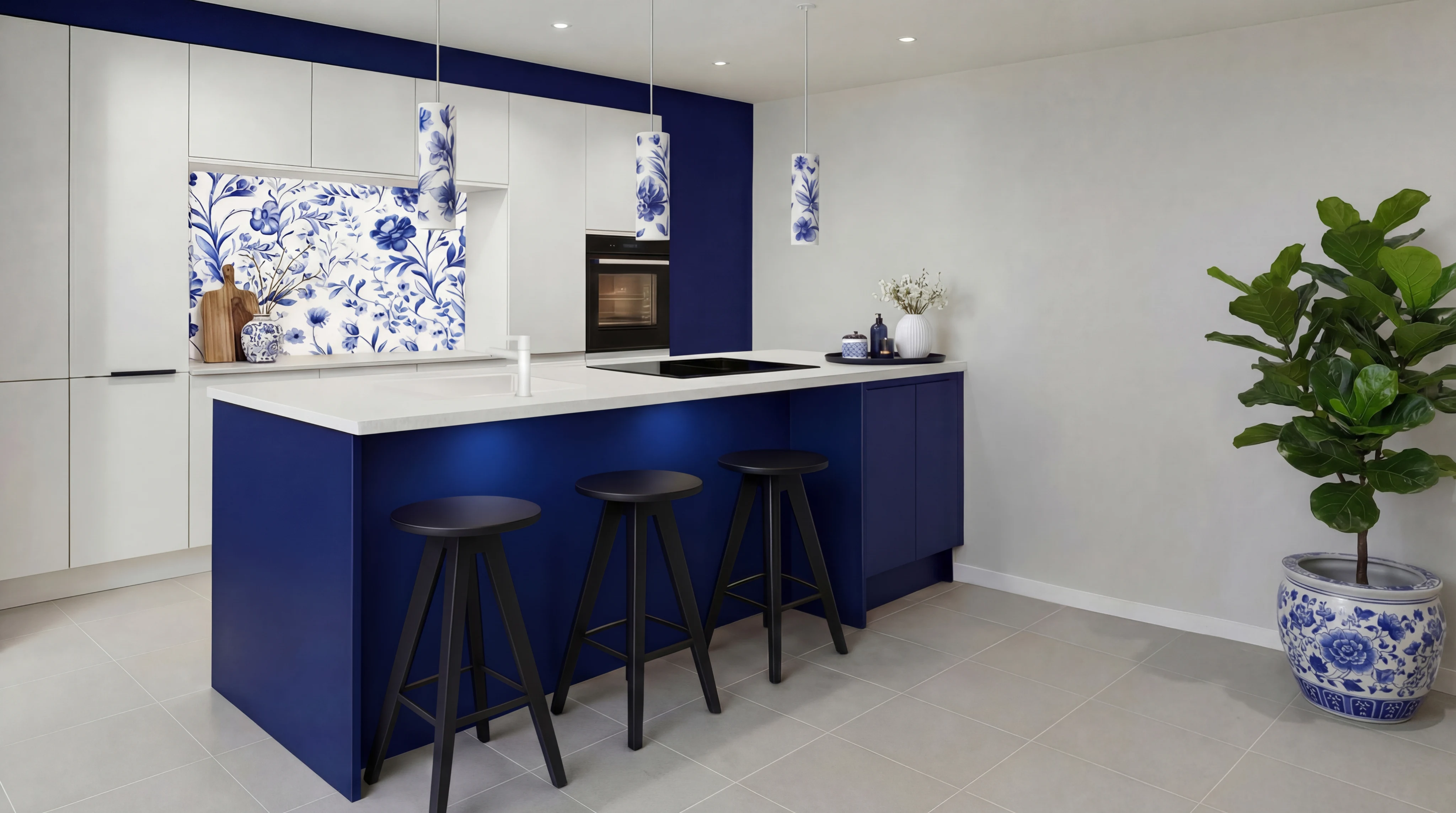 Delft blue keuken